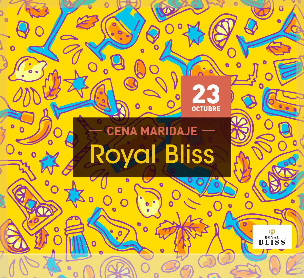 Destacada Cena Maridaje con Royal Bliss el 23 de octubre en La Galera, en Valladolid