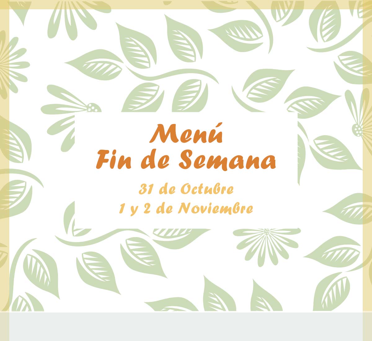 Menú del 31 de octubre al 2 de noviembre del restaurante de La Galera