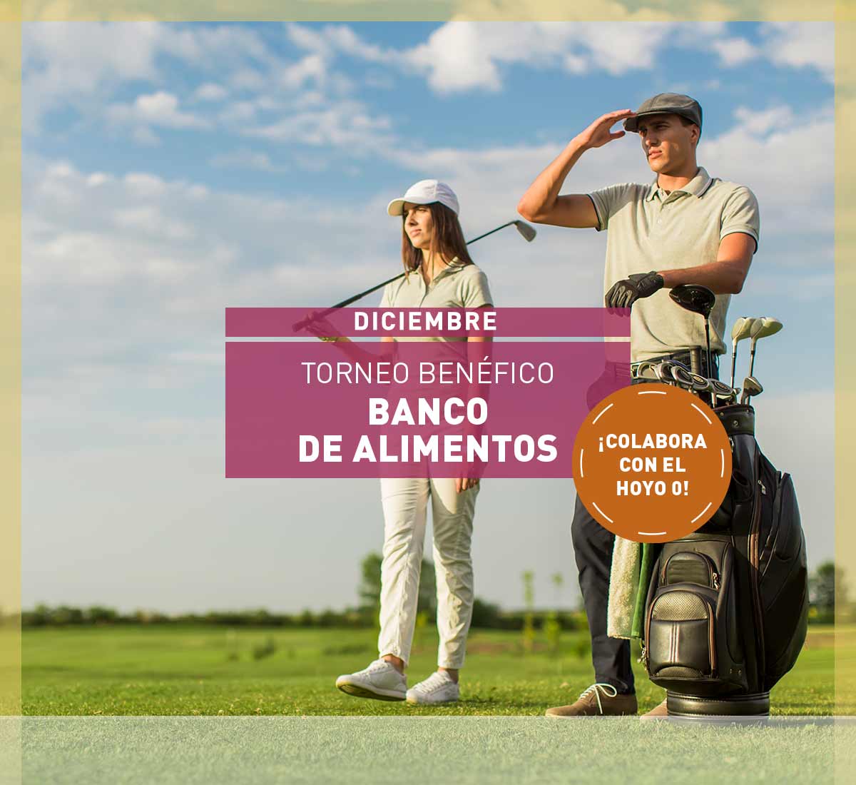 Imagen destacada para el Torneo Benéfico de golf "Banco de Alimentos", en diciembre y por parejas