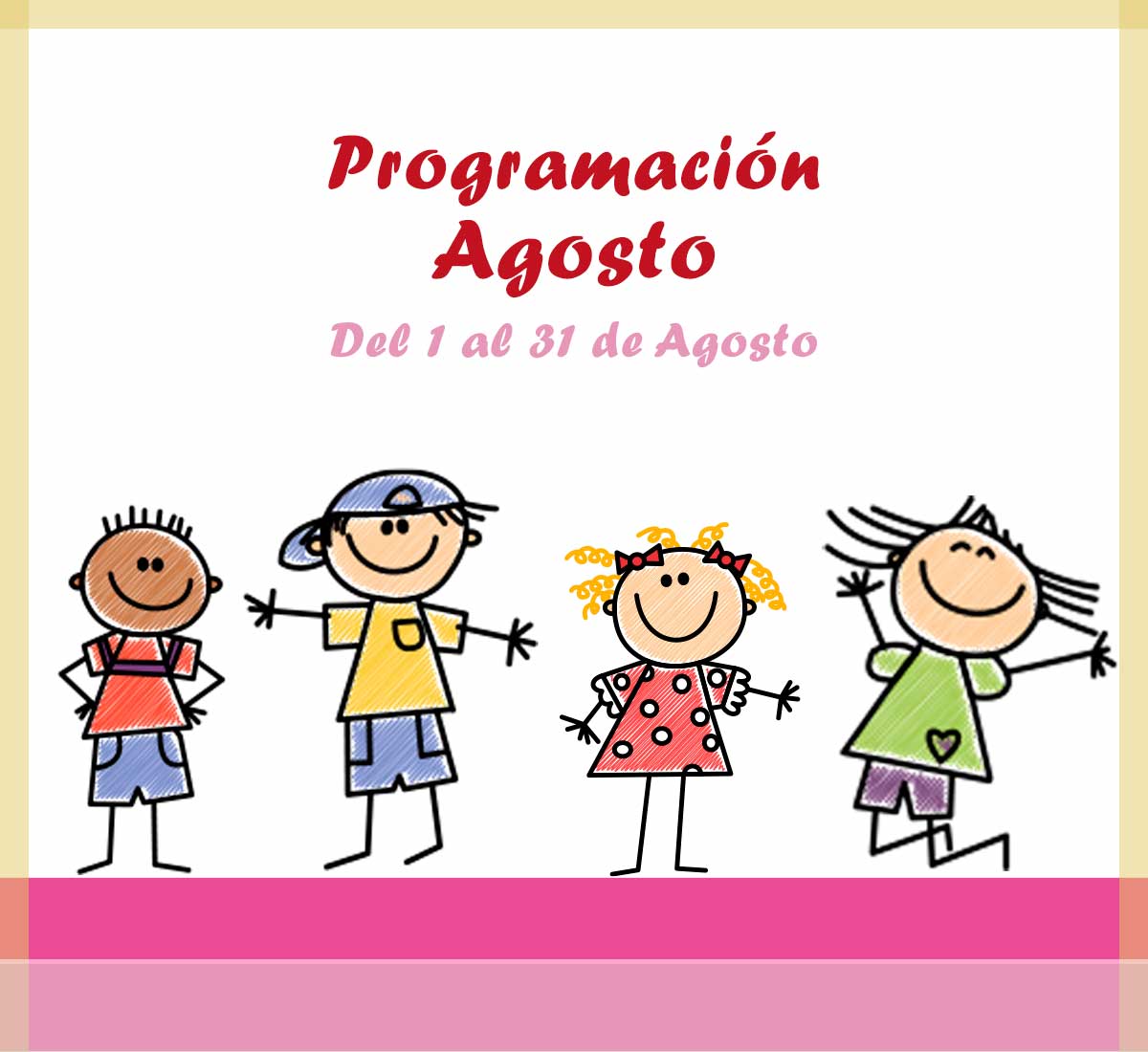 Calendario de actividades de la ludoteca para el mes de agosto en La Galera Valladolid