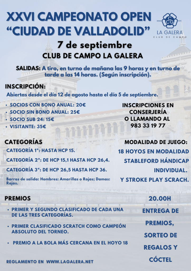 XXVI CAMPOENATO OPEN CIUDAD DE VALLADOLID