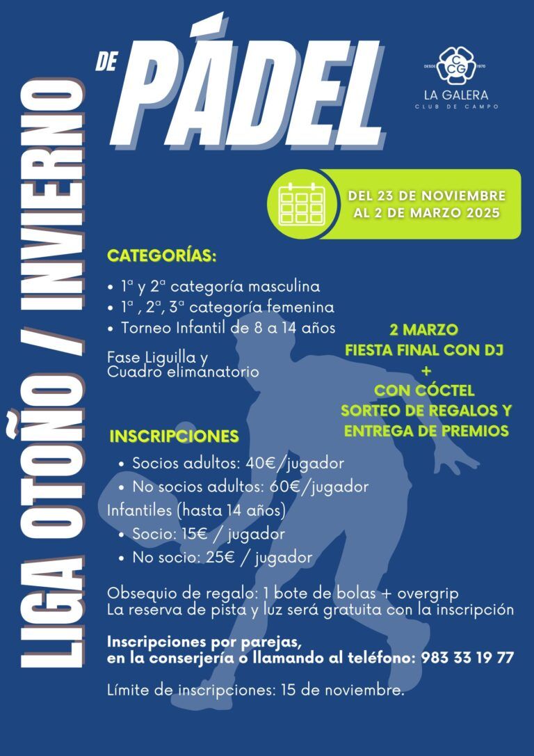 Liga padel otoño invierno